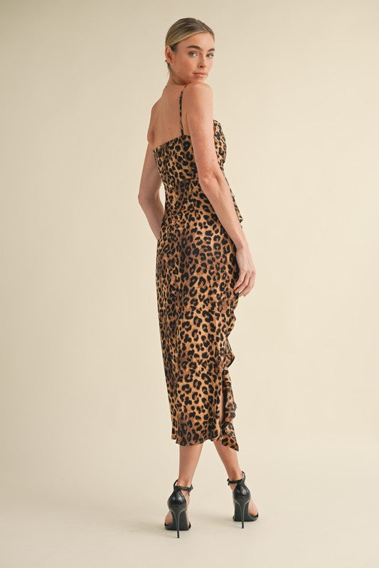 Leopard Luxe Midi Dress