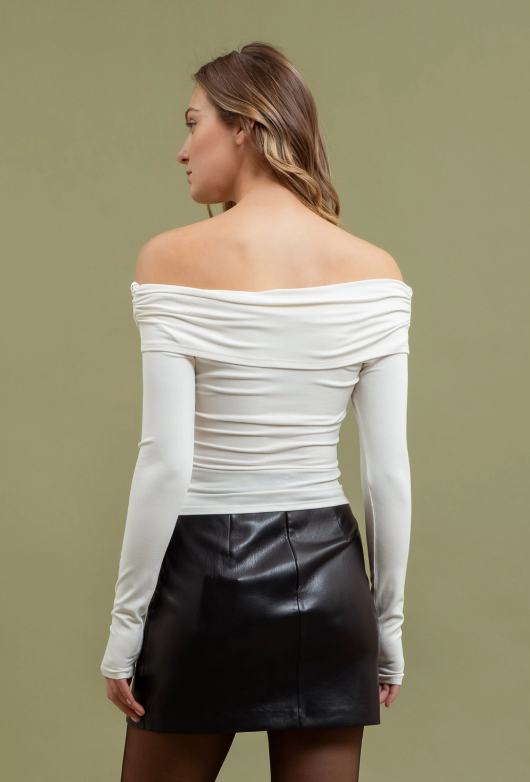 Elegant Fold-Over Knit Top