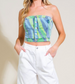 Expressive Denim Tube Top